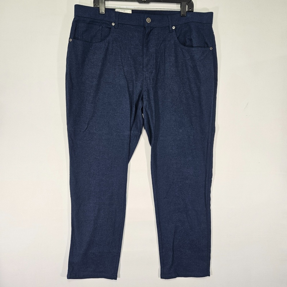 Kirkland Men's Pants Trousers Flannel Soft Cotton Stretch Size 38x29 NEW